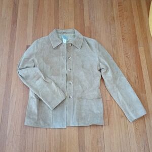 Laura Clement Tan Suede Blazer Jacket